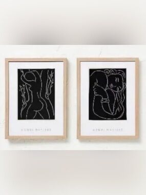 Set of 2 Henri Matisse framed art prints- Opalhouse designed with Jungalow